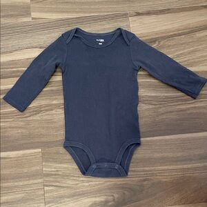 Simple Joys By Carters Classic Navy Long Sleeve Baby Onesie